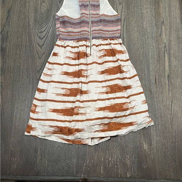 Lucky Brand Dress Empire Waist Aztec Pattern Sleeveless Racerback Cream XS - Picture 8 of 10